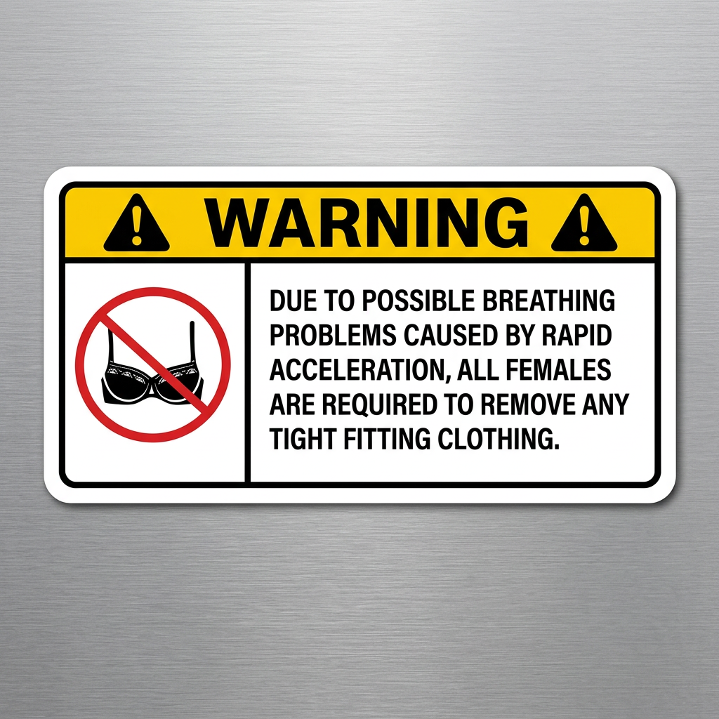 Door Jamz sticker on brushed aluminum